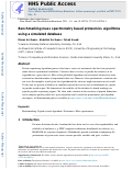 Cover page: Benchmarking mass spectrometry based proteomics algorithms using a simulated database.