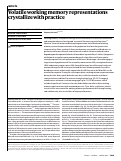 Cover page: Volatile working memory representations crystallize with practice.