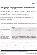 Cover page: IL‐10 promotes endothelial progenitor cell infiltration and wound healing via STAT3