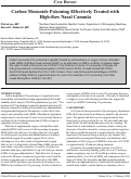 Cover page: Carbon Monoxide Poisoning Effectively Treated with High-flow Nasal Cannula Oxygen