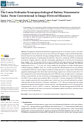 Cover page: The Luria-Nebraska Neuropsychological Battery Neuromotor Tasks: From Conventional to Image-Derived Measures