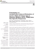 Cover page: Potentiation of Acetylcholine-Induced Relaxation of Aorta in Male UC Davis Type 2 Diabetes Mellitus (UCD-T2DM) Rats: Sex-Specific Responses