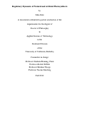 Cover page: Regulatory Dynamics of Natural and Artificial Photosynthesis