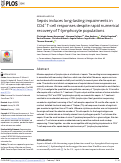 Cover page: Sepsis induces long-lasting impairments in CD4+ T-cell responses despite rapid numerical recovery of T-lymphocyte populations