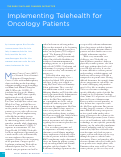 Cover page of Implementing Telehealth for Oncology Patients