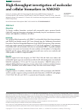 Cover page: High-throughput investigation of molecular and cellular biomarkers in NMOSD