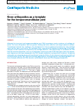 Cover page: Knee orthopedics as a template for the temporomandibular joint