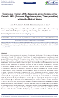 Cover page: Taxonomic revision of the tarantula genus Aphonopelma Pocock, 1901 (Araneae, Mygalomorphae, Theraphosidae) within the United States