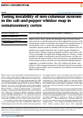 Cover page: Tuning instability of non-columnar neurons in the salt-and-pepper whisker map in somatosensory cortex