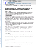 Cover page: Ductal carcinoma in situ: knowledge of associated risks and prognosis among Latina and non-Latina white women