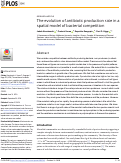 Cover page: The evolution of antibiotic production rate in a spatial model of bacterial competition.