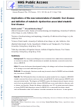 Cover page: Implications of the new nomenclature of steatotic liver disease and definition of metabolic dysfunction‐associated steatotic liver disease