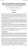 Cover page: What are the Probabilities of Land-Use Transitions? The Answer Depends on the Classification Method