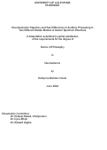 Cover page: Developmental Trajectory and Sex Differences in Auditory Processing in Two Different Mouse Models of Autism Spectrum Disorders