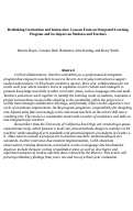 Cover page: Rethinking Curriculum and Instruction: Lessons From an Integrated Learning Program and Its Impact on Students and Teachers