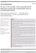 Cover page: The story vs the storyteller: Factors associated with the effectiveness of brief video-recorded patient stories for promoting opioid tapering.