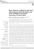 Cover page: Meta-Analysis of Maternal and Fetal Transcriptomic Data Elucidates the Role of Adaptive and Innate Immunity in Preterm Birth