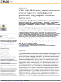 Cover page: ACRIN 6684: Multicenter, phase II assessment of tumor hypoxia in newly diagnosed glioblastoma using magnetic resonance spectroscopy