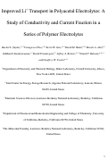 Cover page: Improved Li+ Transport in Polyacetal Electrolytes: Conductivity and Current Fraction in a Series of Polymers