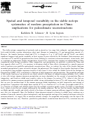 Cover page: Spatial and temporal variability in the stable isotope systematics of modern precipitation in China: implications for paleoclimate reconstructions