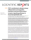 Cover page: TET1 contributes to allergic airway inflammation and regulates interferon and aryl hydrocarbon receptor signaling pathways in bronchial epithelial cells