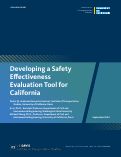 Cover page of Developing a Safety Effectiveness Evaluation Tool for California