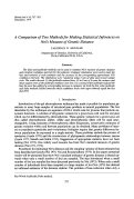 Cover page: A comparison of two methods for making statistical inferences on Nei's measure of genetic distance.