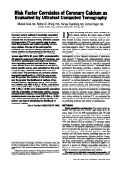 Cover page: Risk factor correlates of coronary calcium as evaluated by ultrafast computed tomography