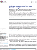 Cover page: Molecular architecture of the yeast Mediator complex