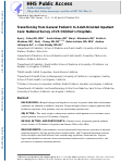 Cover page: Transitioning from General Pediatric to Adult-Oriented Inpatient Care: National Survey of US Children's Hospitals.