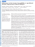 Cover page: Differences in the Genetic Susceptibility to Age-Related Macular Degeneration Clinical Subtypes.