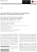 Cover page: Joint China-US Call for Employing a Transdisciplinary Approach to Emerging Infectious Diseases