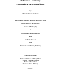 Cover page: The Promise of Accountability: Countering Racial Bias in Decision-Making