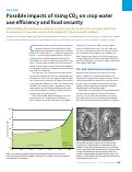 Cover page: Possible impacts of rising CO2 on crop water use efficiency and food security