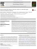 Cover page: Mitochondrial DNA damage: Molecular marker of vulnerable nigral neurons in Parkinson's disease