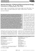 Cover page: Machine Detection of Enhanced Electromechanical Energy Conversion in PbZr0.2Ti0.8O3 Thin Films