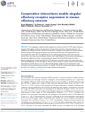 Cover page: Cooperative interactions enable singular olfactory receptor expression in mouse olfactory neurons