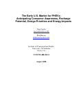 Cover page: The Early U.S. Market for PHEVs: Anticipating Consumer Awareness, Recharge Potential, Design Priorities and Energy Impacts