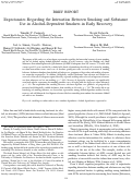 Cover page: Expectancies regarding the interaction between smoking and substance use in alcohol-dependent smokers in early recovery.