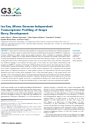 Cover page: Iso-Seq Allows Genome-Independent Transcriptome Profiling of Grape Berry Development.