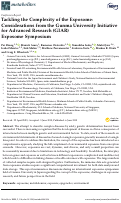 Cover page: Tackling the Complexity of the Exposome: Considerations from the Gunma University Initiative for Advanced Research (GIAR) Exposome Symposium