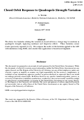 Cover page: Closed orbit response to quadrupole strength variation