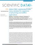 Cover page: Globe-LFMC, a global plant water status database for vegetation ecophysiology and wildfire applications