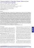 Cover page: Characterizing Bias in Population Genetic Inferences from Low-Coverage Sequencing Data