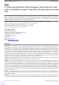 Cover page: Protocol for a Randomized Controlled Trial of a Family-Based Mental Health Navigator Intervention for Youth in the Child Welfare System (Preprint)