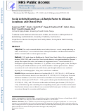 Cover page: Social activity diversity as a lifestyle factor to alleviate loneliness and chronic pain.