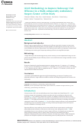 Cover page: LEAN Methodology to Improve Endoscopy Unit Efficiency in a Multi-subspecialty Ambulatory Surgery Center: A Pilot Study.