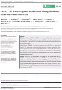 Cover page: CircSLC7A2 protects against osteoarthritis through inhibition of the miR‐4498/TIMP3 axis