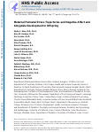 Cover page: Maternal Perinatal Stress Trajectories and Negative Affect and Amygdala Development in Offspring.