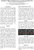 Cover page: Hemispheric Effects in Fusiform Gyrus Across Face Encoding Tasks